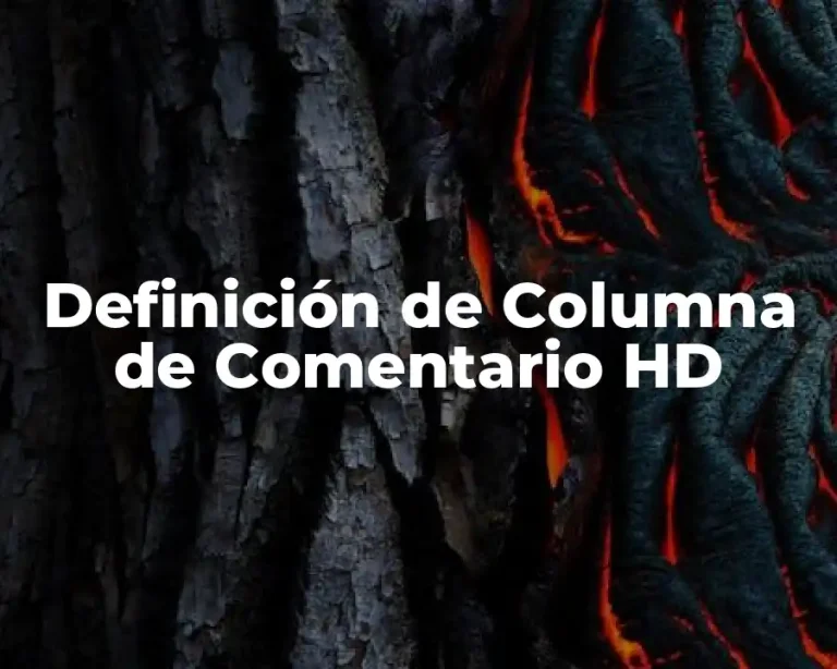 Definición de Columna de Comentario HD