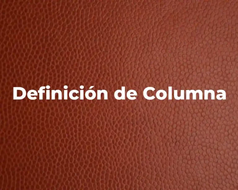 Definición de Columna