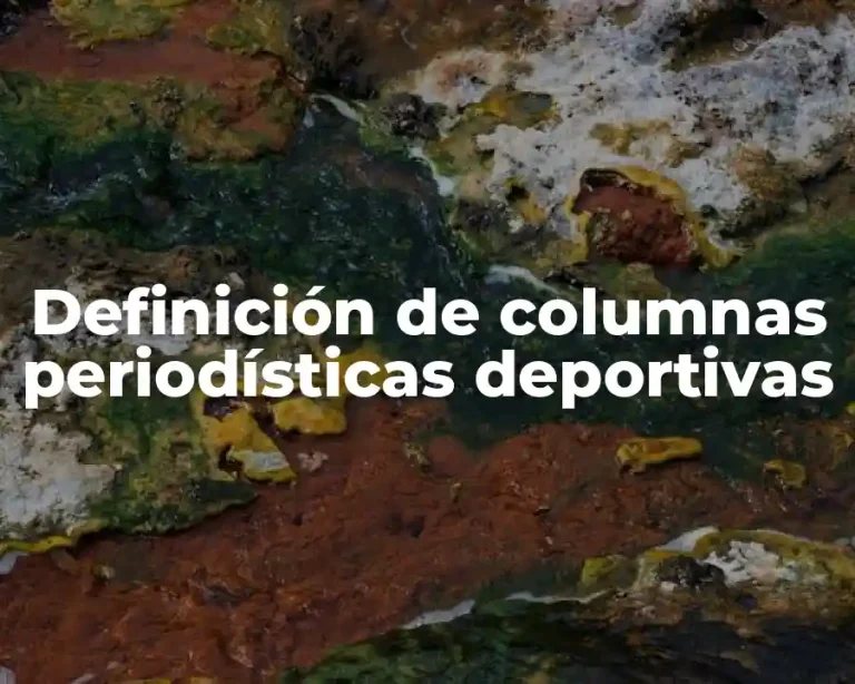 Definición de columnas periodísticas deportivas