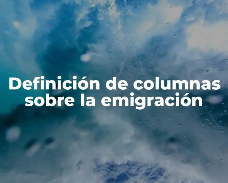 Definición de columnas sobre la emigración