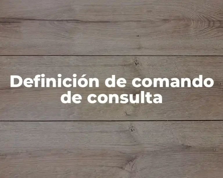 Definición de comando de consulta