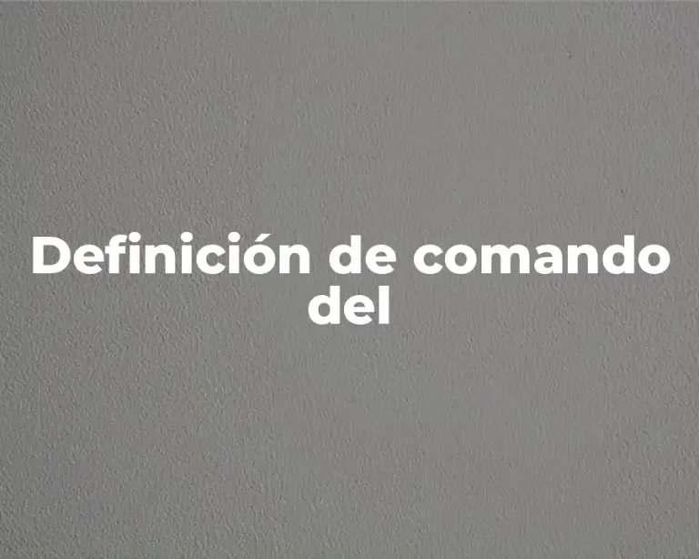 Definición de comando del