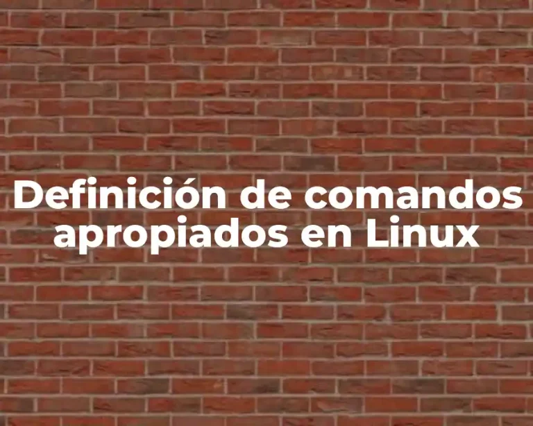 Definición de comandos apropiados en Linux