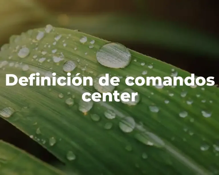 Definición de comandos center
