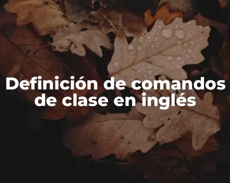 Definición de comandos de clase en inglés