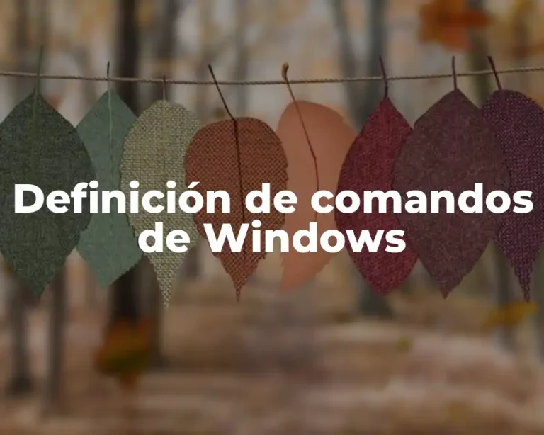 Definición de comandos de Windows