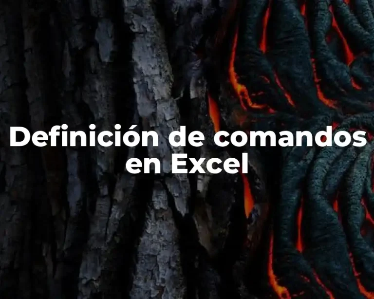 Definición de comandos en Excel