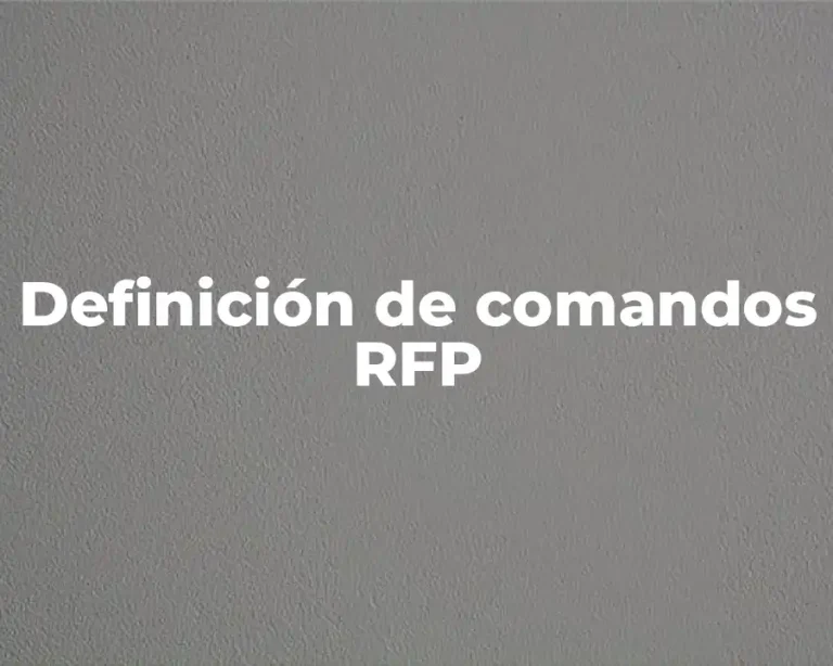 Definición de comandos RFP