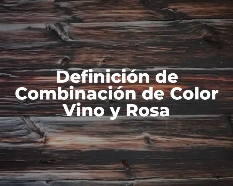 Definición de Combinación de Color Vino y Rosa