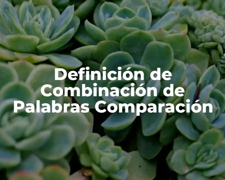 Definición de Combinación de Palabras Comparación
