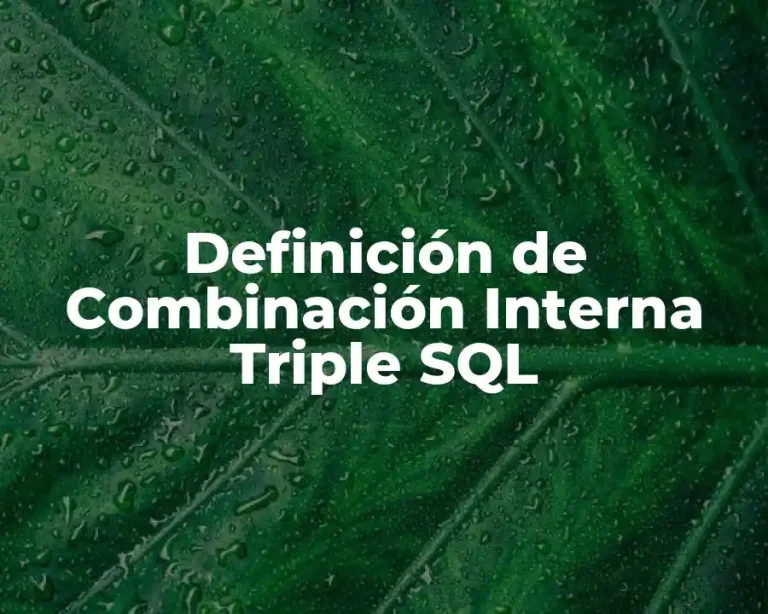 Definición de Combinación Interna Triple SQL