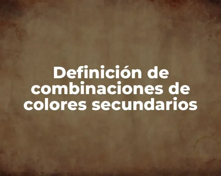Definición de combinaciones de colores secundarios