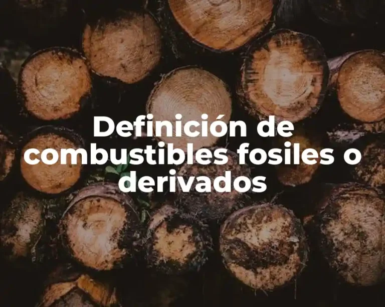 Definición de combustibles fosiles o derivados