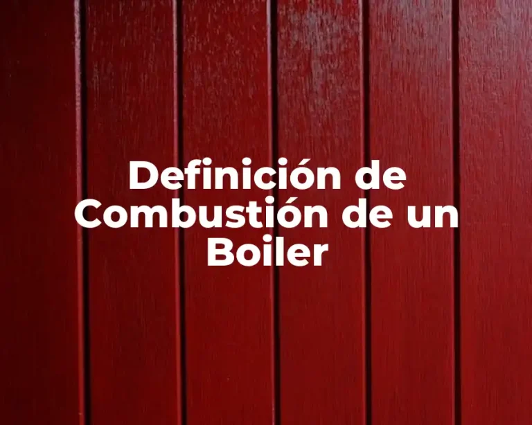 Definición de Combustión de un Boiler