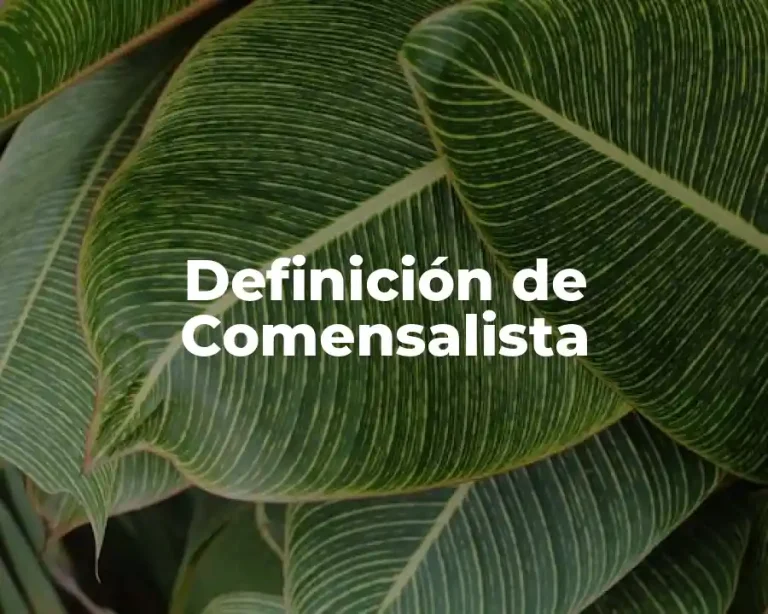 Definición de Comensalista