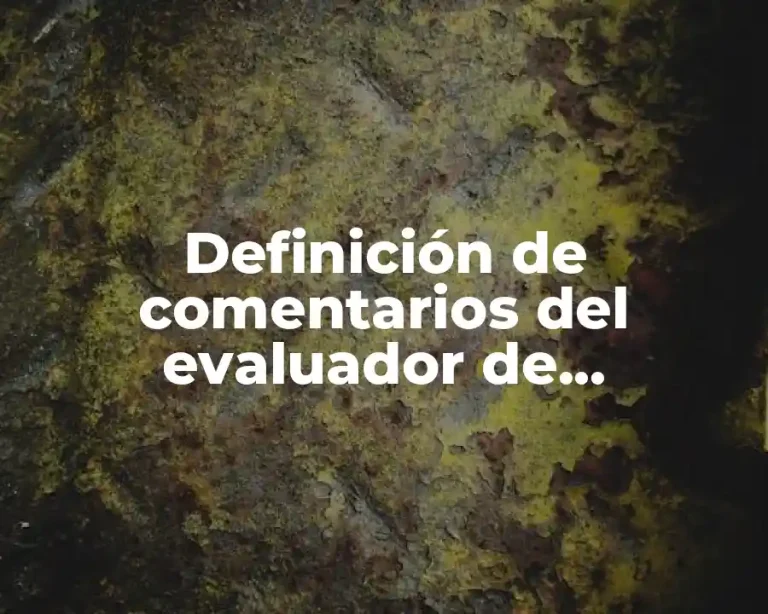Definición de comentarios del evaluador de desempeño