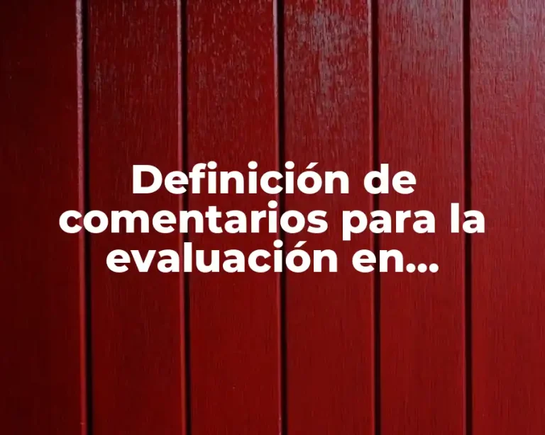 Definición de comentarios para la evaluación en preescolar