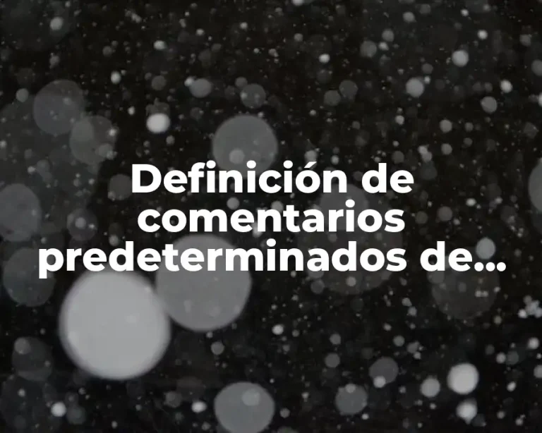 Definición de comentarios predeterminados de Facebook