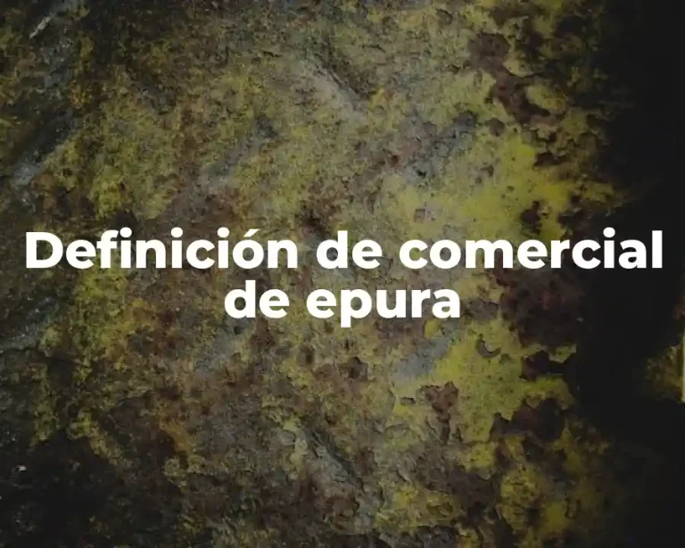 Definición de comercial de epura