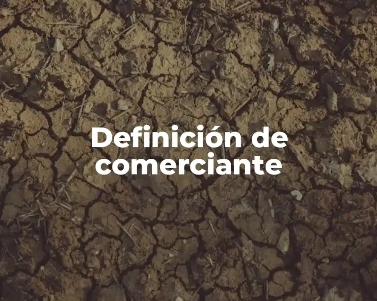 Definición de comerciante