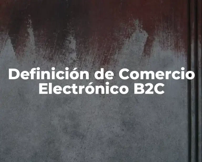 Definición de Comercio Electrónico B2C