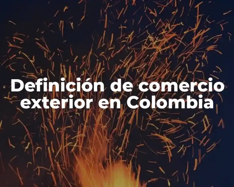 Definición de comercio exterior en Colombia