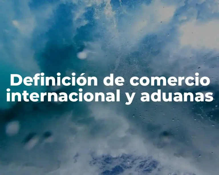 Definición de comercio internacional y aduanas