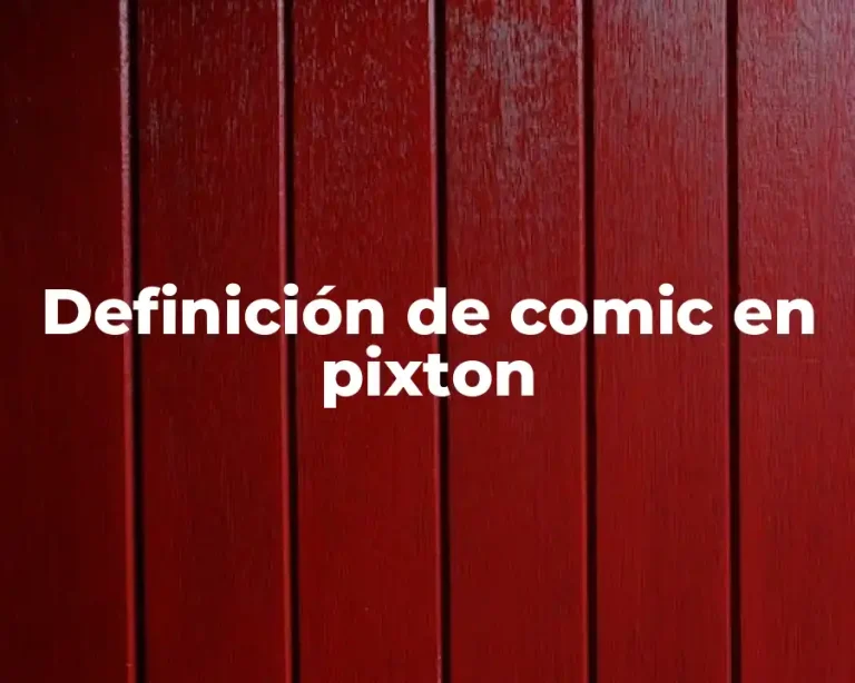 Definición de comic en pixton