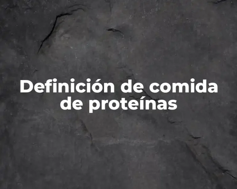Definición de comida de proteínas