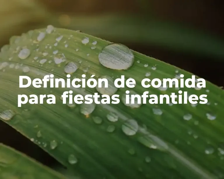 Definición de comida para fiestas infantiles