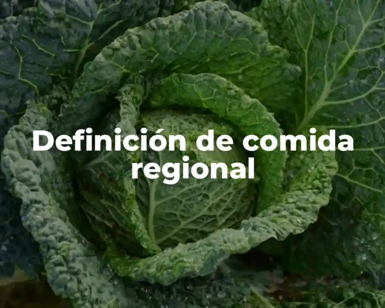 Definición de comida regional