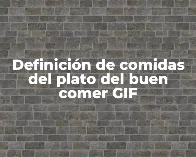 Definición de comidas del plato del buen comer GIF