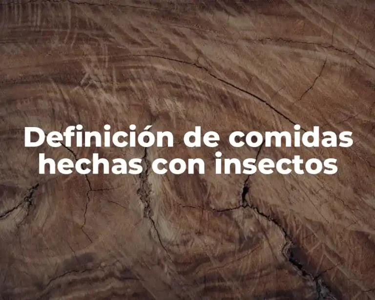 Definición de comidas hechas con insectos