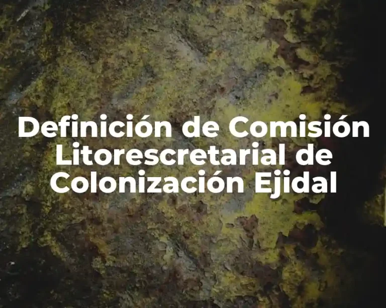 Definición de Comisión Litorescretarial de Colonización Ejidal