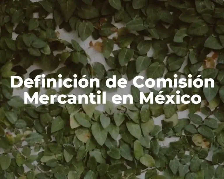 Definición de Comisión Mercantil en México