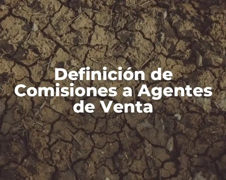Definición de Comisiones a Agentes de Venta