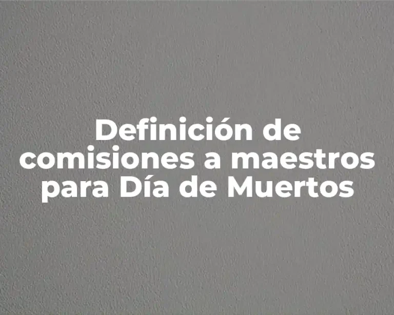 Definición de comisiones a maestros para Día de Muertos