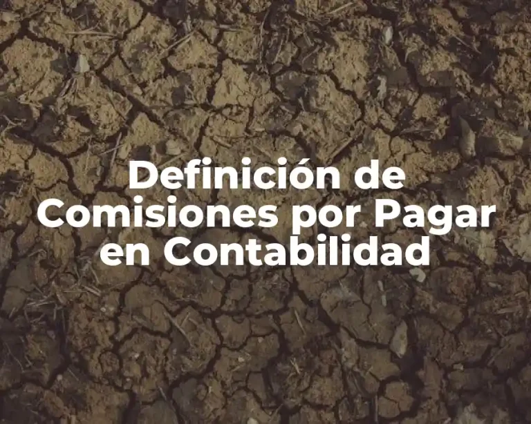 Definición de Comisiones por Pagar en Contabilidad