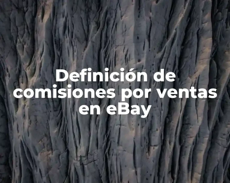 Definición de comisiones por ventas en eBay
