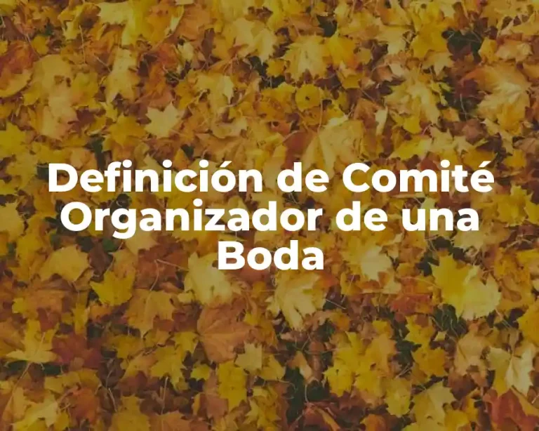 Definición de Comité Organizador de una Boda