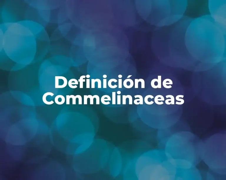 Definición de Commelinaceas