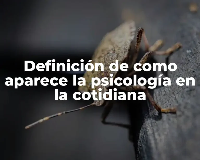 Definición de como aparece la psicología en la cotidiana