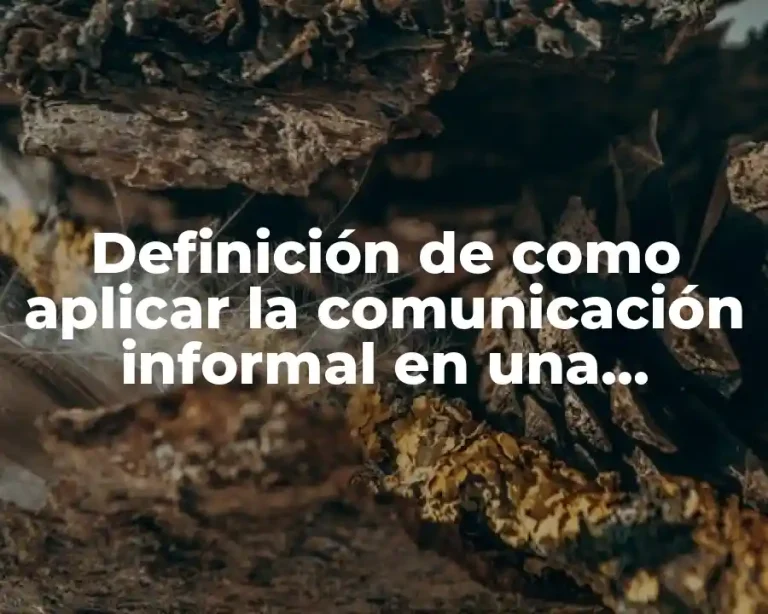 Definición de como aplicar la comunicación informal en una empresa