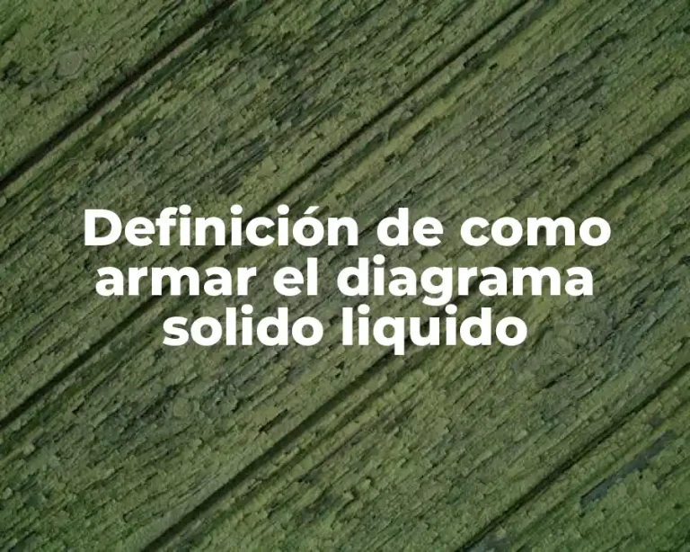 Definición de como armar el diagrama solido liquido