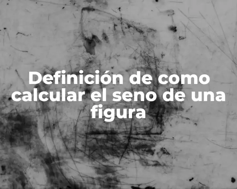 Definición de como calcular el seno de una figura