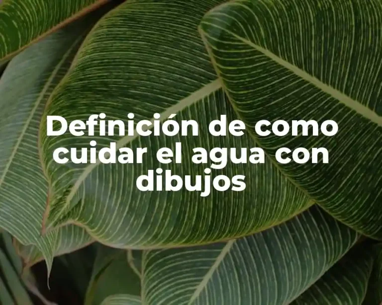 Definición de como cuidar el agua con dibujos