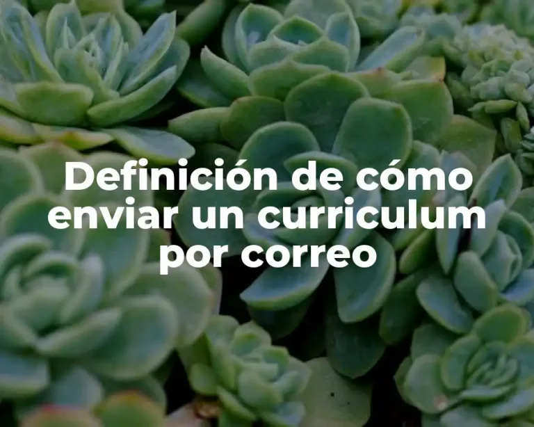 Definición de cómo enviar un curriculum por correo