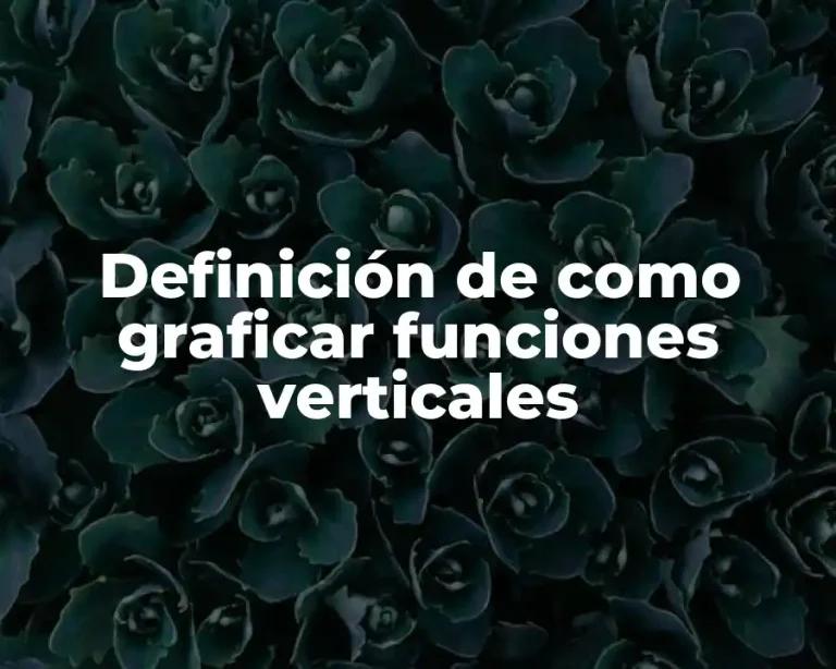 Definición de como graficar funciones verticales