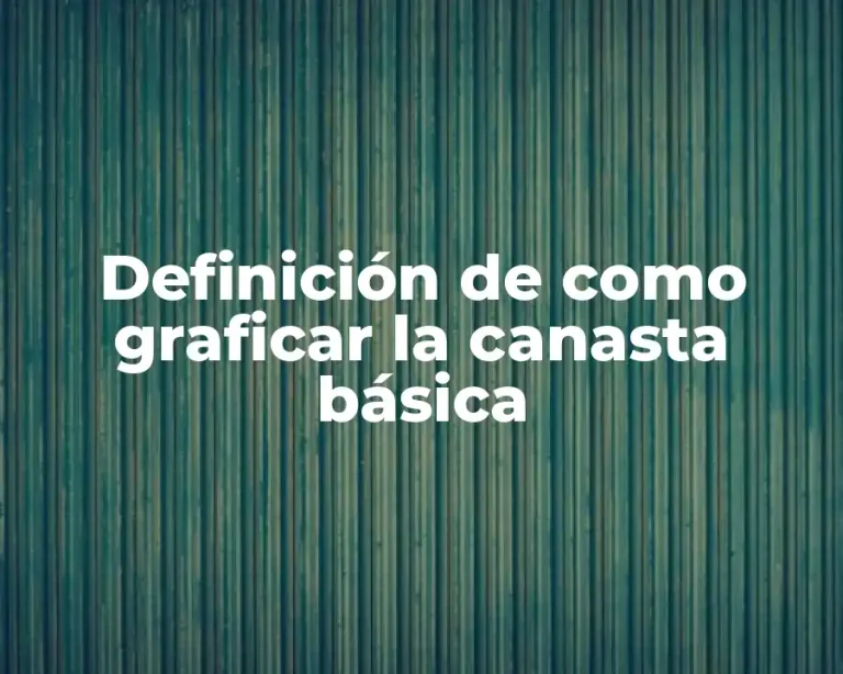 Definición de como graficar la canasta básica