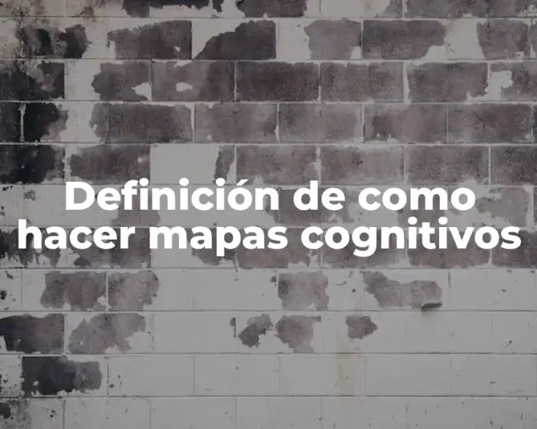 Definición de como hacer mapas cognitivos